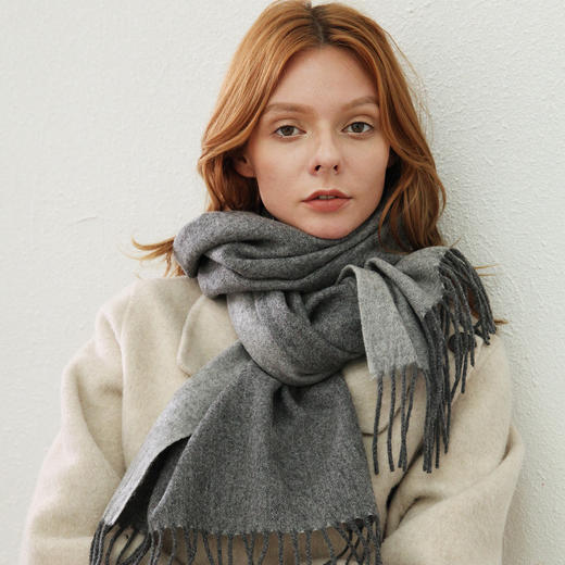 双面纯羊毛围巾 200*70 商品图3