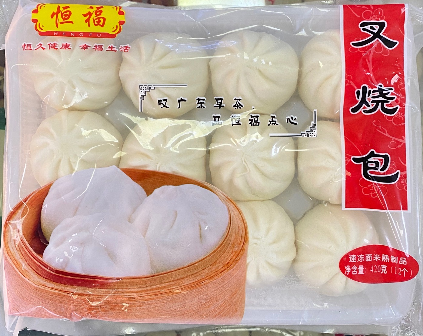 恒福叉烧包420g 12个装