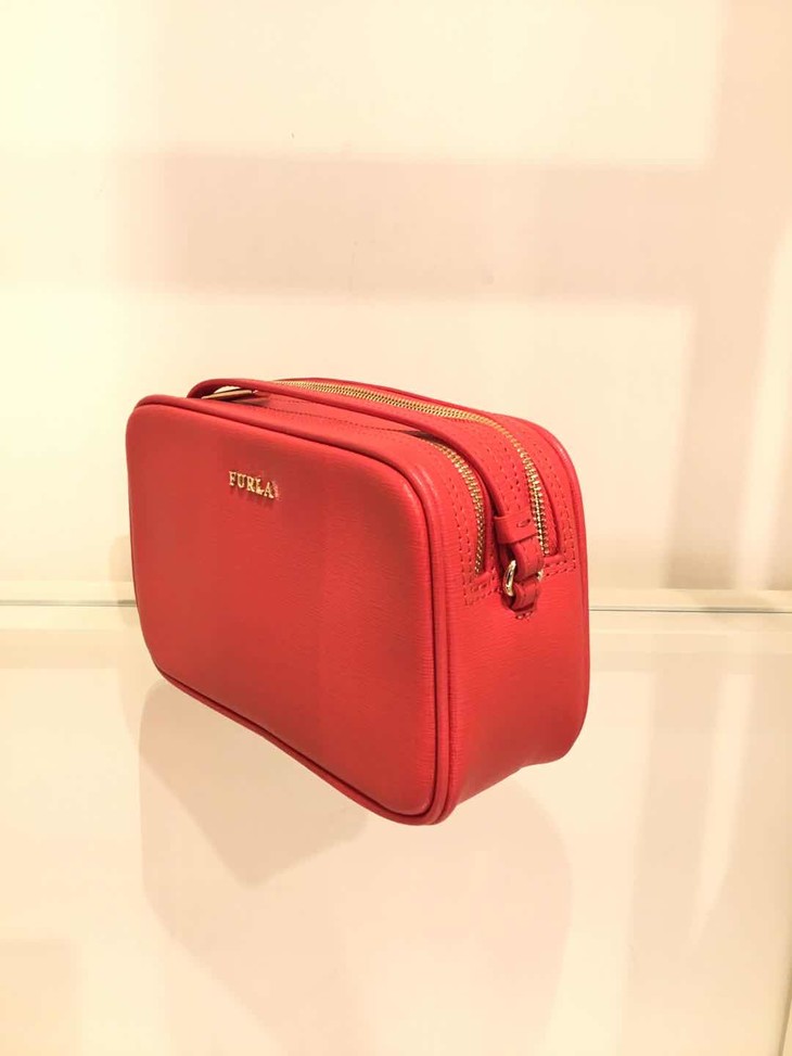芙拉furla女士相机包橙红色1066116