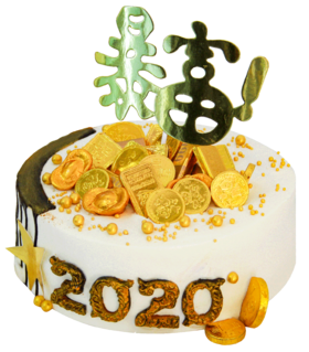 【一夜暴富】生日蛋糕送礼-鸿运当头，锦鲤附体