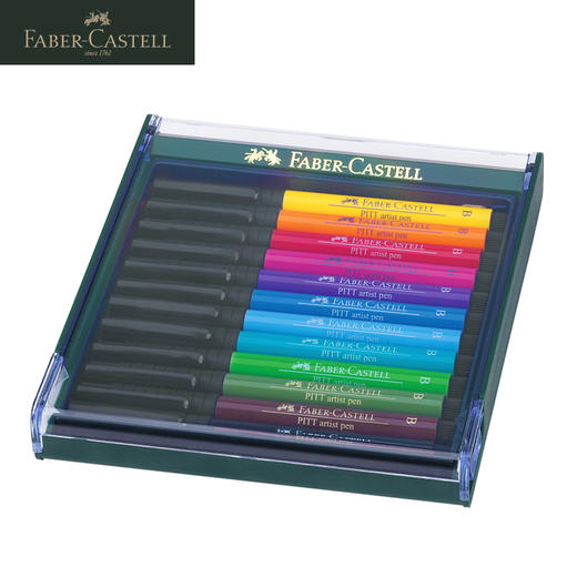 德国辉柏嘉 绿系列 "Pitt" 马克笔B号精选色胶盒装 12色 商品图2