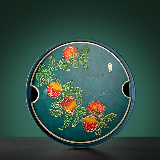 朱炳仁丨事事如意 铜茶盘 绿色/红色 可选 商品图1