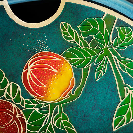 朱炳仁丨事事如意 铜茶盘 绿色/红色 可选 商品图8