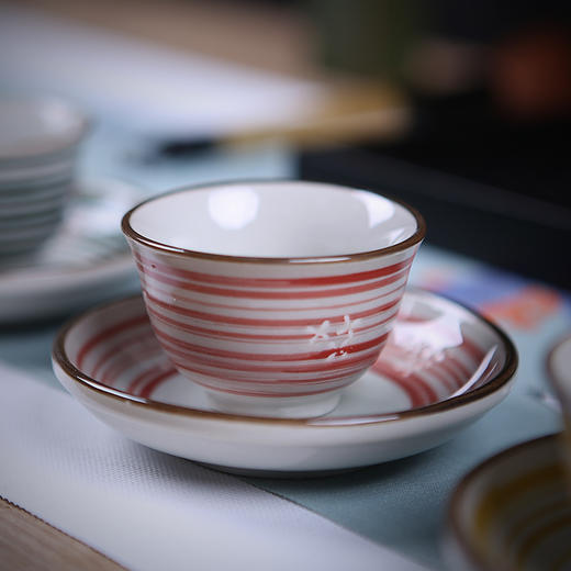 【日式小茶杯4入组_2.8#加杯托】【小茶杯】茶杯套装一套4只17009344 商品图1