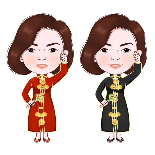 个人IP卡通形象定制手绘设计卡通人物形象定制吉祥颜色定制 商品图1