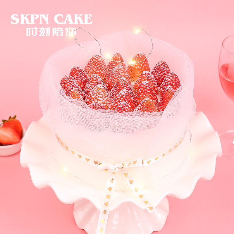 草莓诱惑鲜果生日蛋糕【仙女都爱草莓满满】