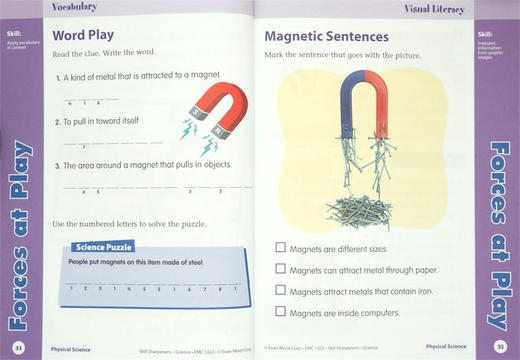 技能铅笔刀 科学练习册 二年级 英文原版 Skill Sharpeners Science Grade 2 美国加州小学教辅 英文版 进口原版英语书籍 商品图1