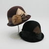 BL-秋冬季羊毛呢女士气质渔夫帽蝴蝶结毛球遮阳帽宴会帽子 商品缩略图0