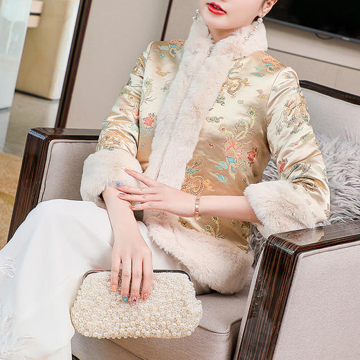 KDS-1962中国风女装棉衣2020冬季新款中式唐装棉服加厚汉服袄子上衣外套 商品图1