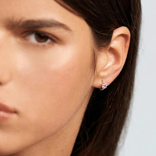 北京仓｜PD Paola-Cavalier-Lavender-薰衣草紫晶 方形 耳环  [西班牙设计师] 商品图3