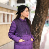 【林栖设计小店】（适合气温-3°至8°）手工钩花羽绒服女装中长款过膝白鸭绒加厚款 1913002 商品缩略图4