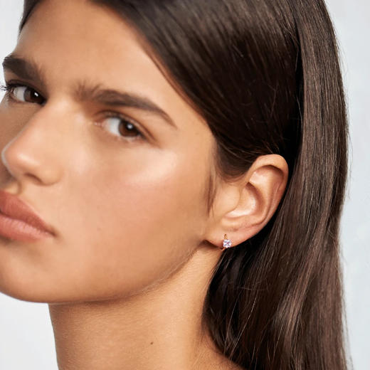 北京仓｜PD Paola-Cavalier-Lavender-薰衣草紫晶 方形 耳环  [西班牙设计师] 商品图0