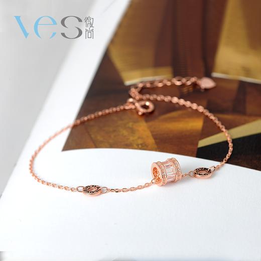 轻奢小蛮腰满镶银925手链 商品图1