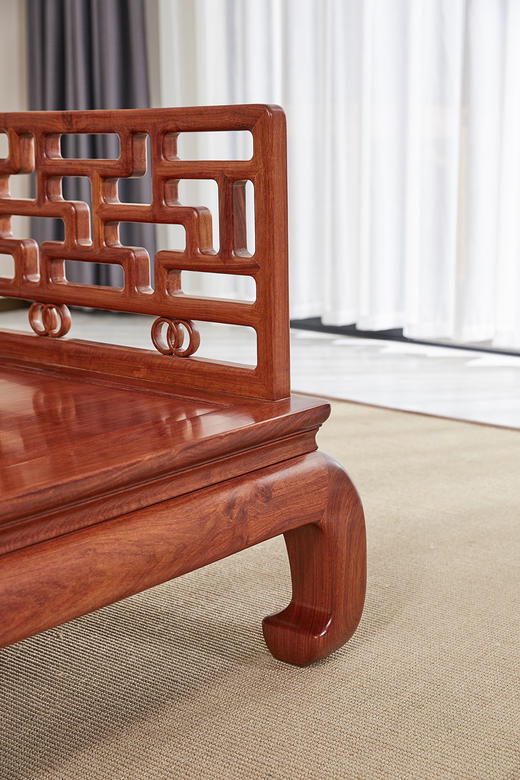 红桥红 家具严选 缅甸花梨(大果紫檀) 【曲尺沙发八件套】