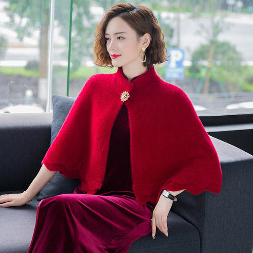 CC-20103时尚带扣气质优雅旗袍披肩披风斗篷上衣外套 商品图1