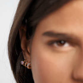 北京仓｜PD Paola-Cavalier-Royal-骑士紫晶 三爪 耳环  [西班牙设计师]