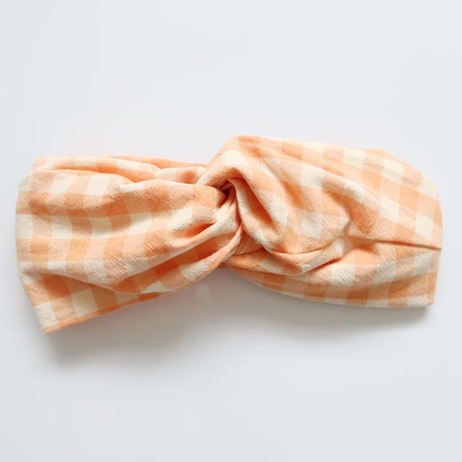 HUGOJIRO宽版发带插画温柔格纹 商品图2