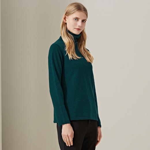 羊绒世家2020早春新款女士高领100%山羊绒衫修身内搭保暖针织毛衣 商品图3