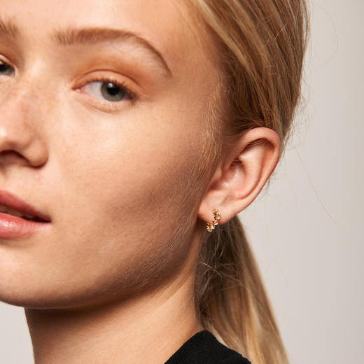 北京仓｜PD Paola-CITRIC-Lady Bird-白晶 小耳圈 耳环  [西班牙设计师] 商品图0