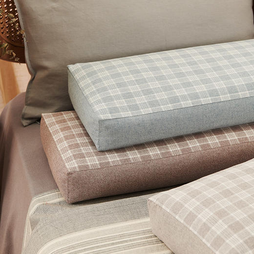 荞麦壳长方形枕格纹棉布荞麦枕 商品图3