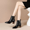 OLD-X138-13冬季新款百搭时尚粗跟马丁靴 商品缩略图0