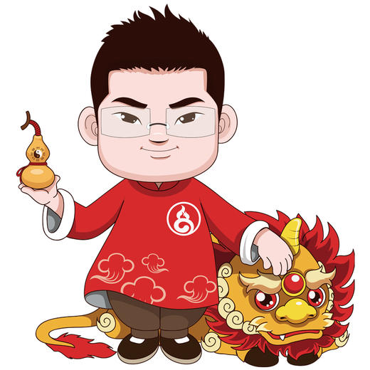 个人ip卡通形象定制手绘设计卡通人物形象定制五行颜色定制