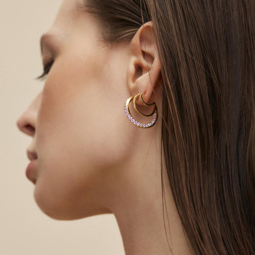 北京仓｜PD Paola-Cavalier-Majestica-薰衣草色 三重圈 耳环  [西班牙设计师] 商品图3