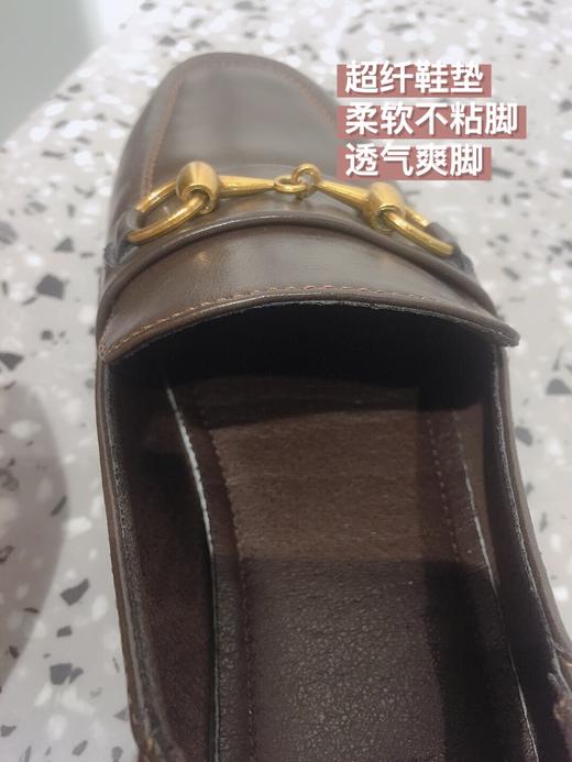 【百图lulu好物】【经典乐福鞋】超软，一脚蹬入温柔乡，可以穿着去跑马拉松的，马鞍扣 经典 超纤皮质乐福鞋 商品图11