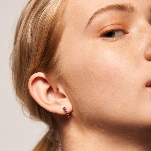 北京仓｜PD Paola-CITRIC-Violet Bird-紫晶 小耳圈 耳环  [西班牙设计师] 商品图5