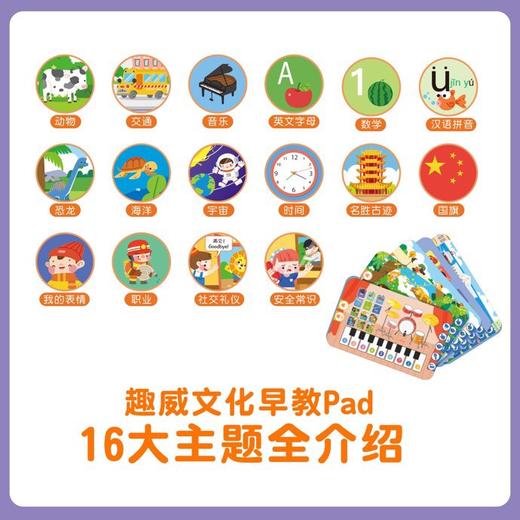 趣威文化早教pad学习机（手指点读） 0-6岁 商品图1