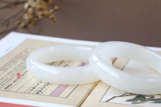 和田玉(羊脂玉)手镯--平安镯（圈口请备注留言） 商品图11