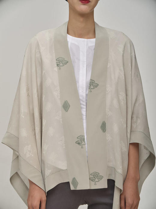 【皇锦】敦煌几何树纹提花罗·披肩 商品图2