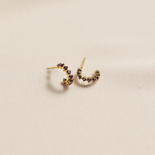 北京仓｜PD Paola-CITRIC-Violet Bird-紫晶 小耳圈 耳环  [西班牙设计师] 商品图1
