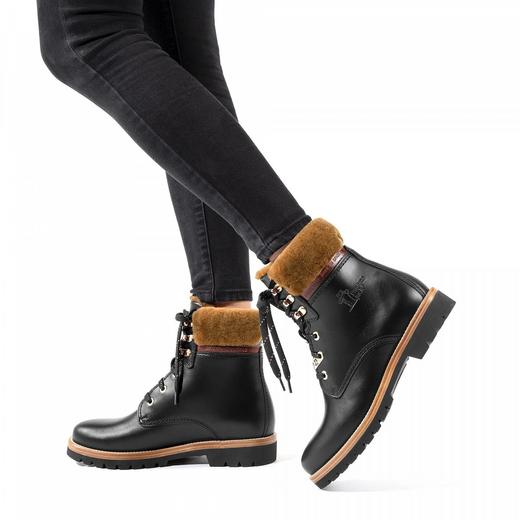 #断码特价36码#西班牙原产时尚舒适羊毛款皮毛一体女士皮靴P03LBB3（高品质纯天然羊毛内衬） 商品图3