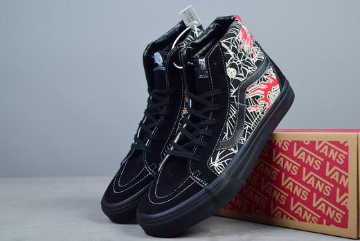 VANS SK8-Hi经典暗黑蜘蛛网安纳海姆高帮休闲硫化板鞋男女情侣鞋VN0A38GF1JJ 商品图2