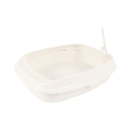 美卡半封闭踏板式猫砂盆漏砂踏板猫厕所小号防外溅猫沙盆猫屎盆 商品图0