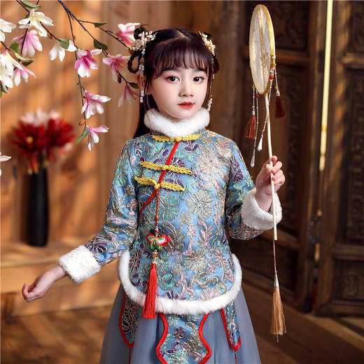 KFT-212中国风儿童过年汉服女童拜年古装小女孩唐装 商品图2