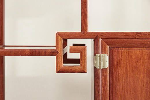 红桥红  家具严选  缅甸花梨（大果紫檀）  【198明式带柜门博古架】 商品图4