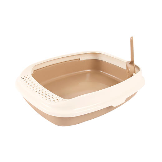 美卡半封闭踏板式猫砂盆漏砂踏板猫厕所小号防外溅猫沙盆猫屎盆 商品图3