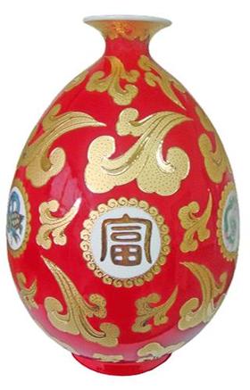 7F 大汉窑 四神兽橄榄瓶