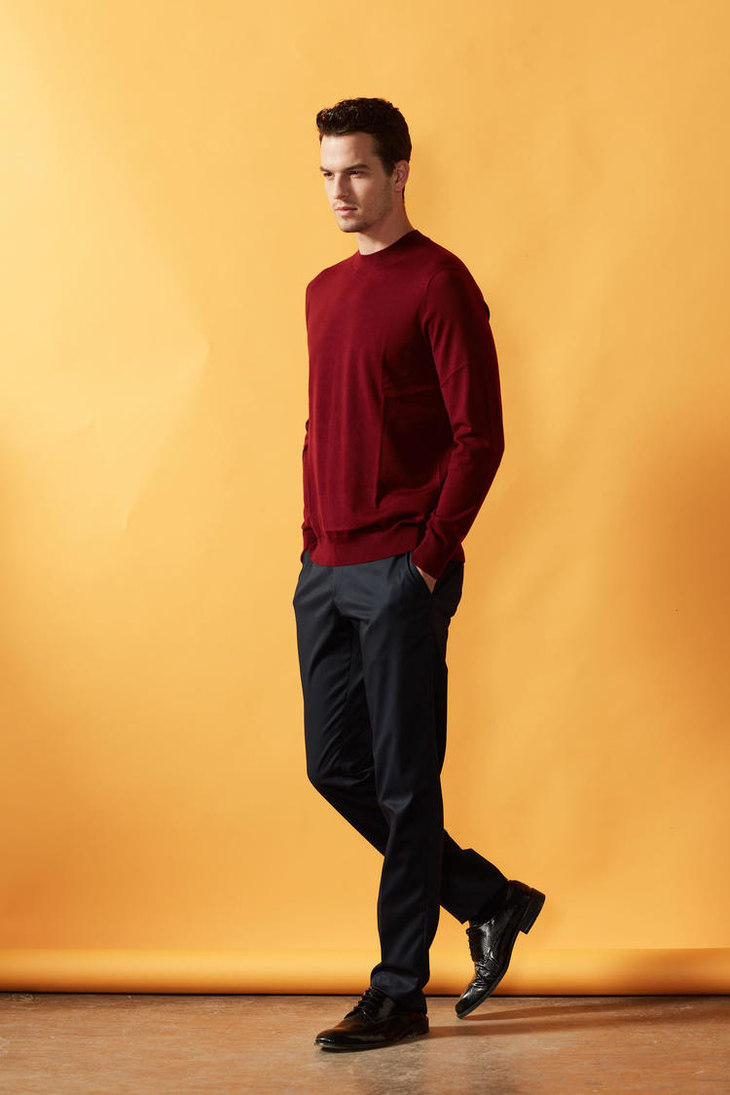 capel卡博尔男装 时尚长袖羊毛衫tq8520