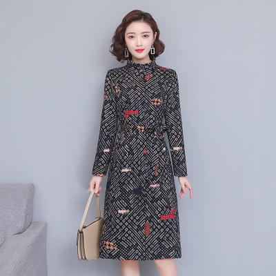 WE-XT-20185 加厚时尚中长款气质修身显瘦风衣外套女2020秋冬新款 商品图1