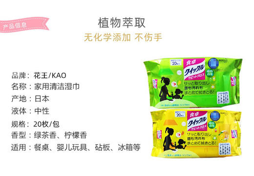 日本花王厨房清洁湿巾20枚 商品图4