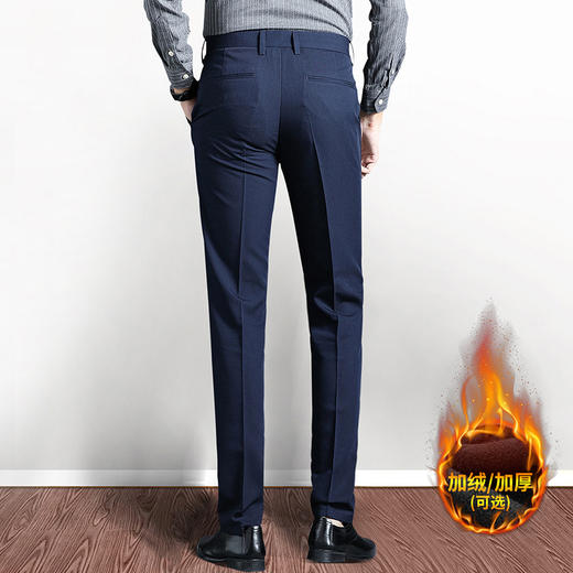 QYF-MS9909新款男士时尚休闲商务加绒弹力西裤TZF 商品图3