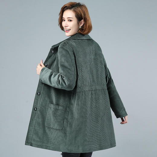 WZNH-HYK3056新款冬季加厚百搭中长款灯芯绒棉衣外套 商品图1