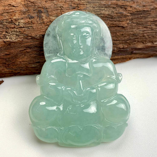 派瑞翡翠 翡翠观音 糯种 绿色 商品图3