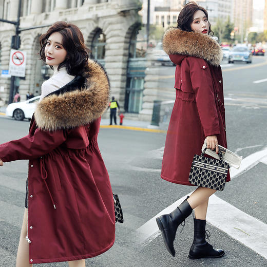 WZNH-HZL2090新款派克棉服女韩版宽松加厚棉衣加绒外套派克服 商品图1