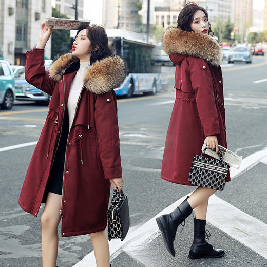 WZNH-HZL2090新款派克棉服女韩版宽松加厚棉衣加绒外套派克服 商品图0