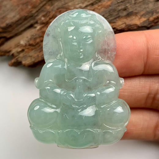 派瑞翡翠 翡翠观音 糯种 绿色 商品图2