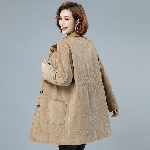 WZNH-HYK3056新款冬季加厚百搭中长款灯芯绒棉衣外套 商品图3